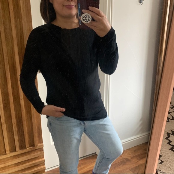 Vince Dolman Sleeve Wool Wide Neck Sweater. S - Picture 2 of 10